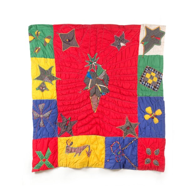 Elizabeth Talford Scott’s Joyce’s Quilt, 1983, is one of 20 mixed-media quilts that will appear in a retrospective of her work at the Baltimore Art Museum. Photo courtesy of the Estate of Elizabeth Talford Scott at Goya Contemporary Gallery, Baltimore.