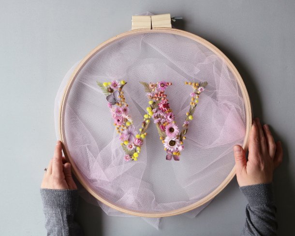 Olga Prinku, Embroidered Flowers (W)