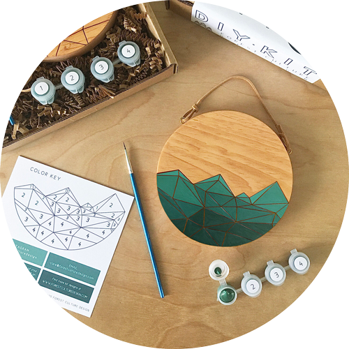 Forest Culture Design Paint-by-Numbers Kit