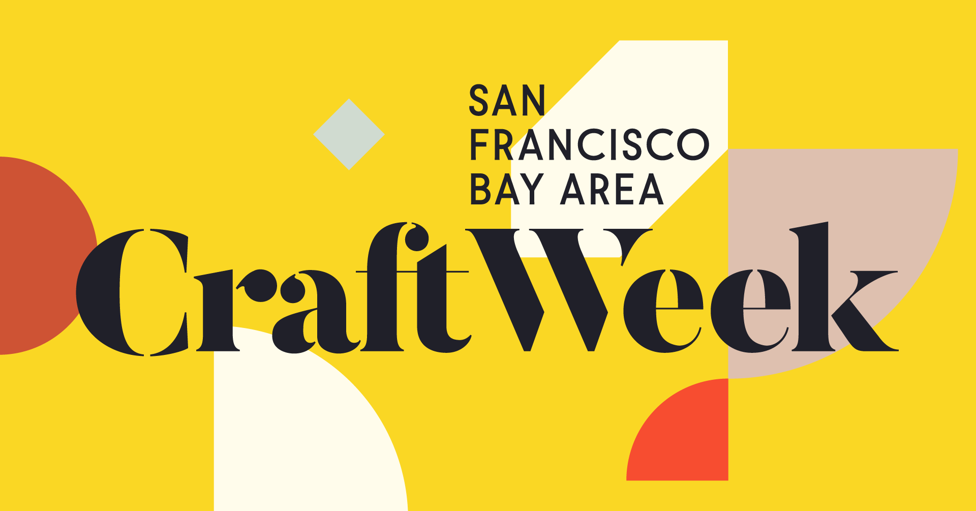 Yellow cover graphic for San Francisco Bay Area Craft Week
