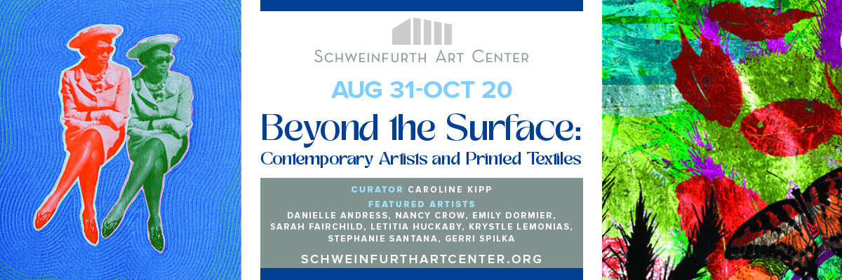 Beyond the Surface: Contemporary Artists and Printed Textiles exhibit opens at 3 p.m. Aug. 31 and runs through Oct. 20, 2024.