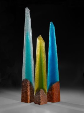 Alex Bernstein glass sculptures
