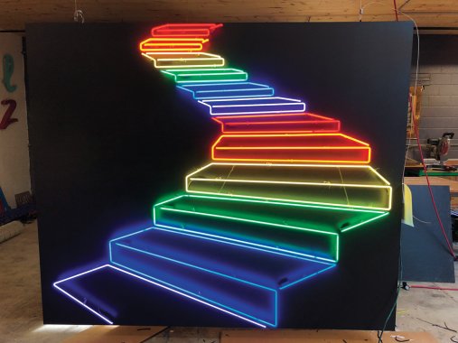 Andrea Bowers The Rainbow Staircase