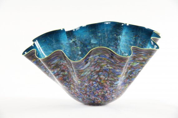 Dale Chihuly, Cerulean Blue Macchia with Chartreuse Lip Wrap