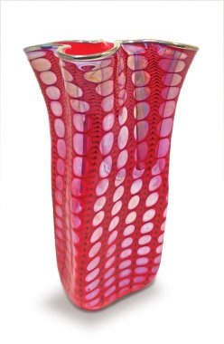 Tom Philabaum, Red Reptilian Bag Vase