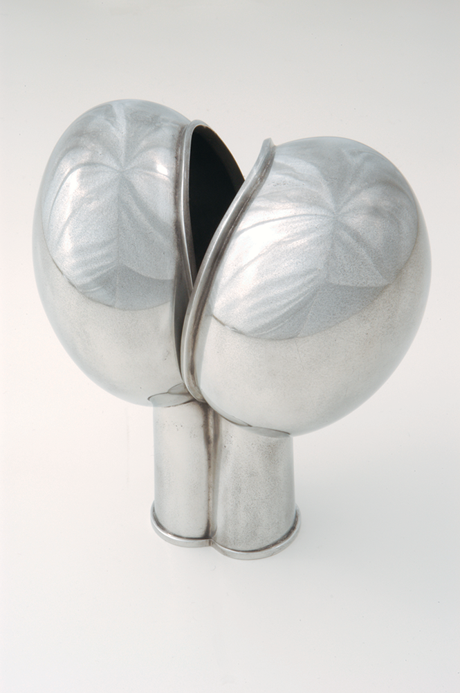 Vase, 1972, pewter, 7 x 6 inches.