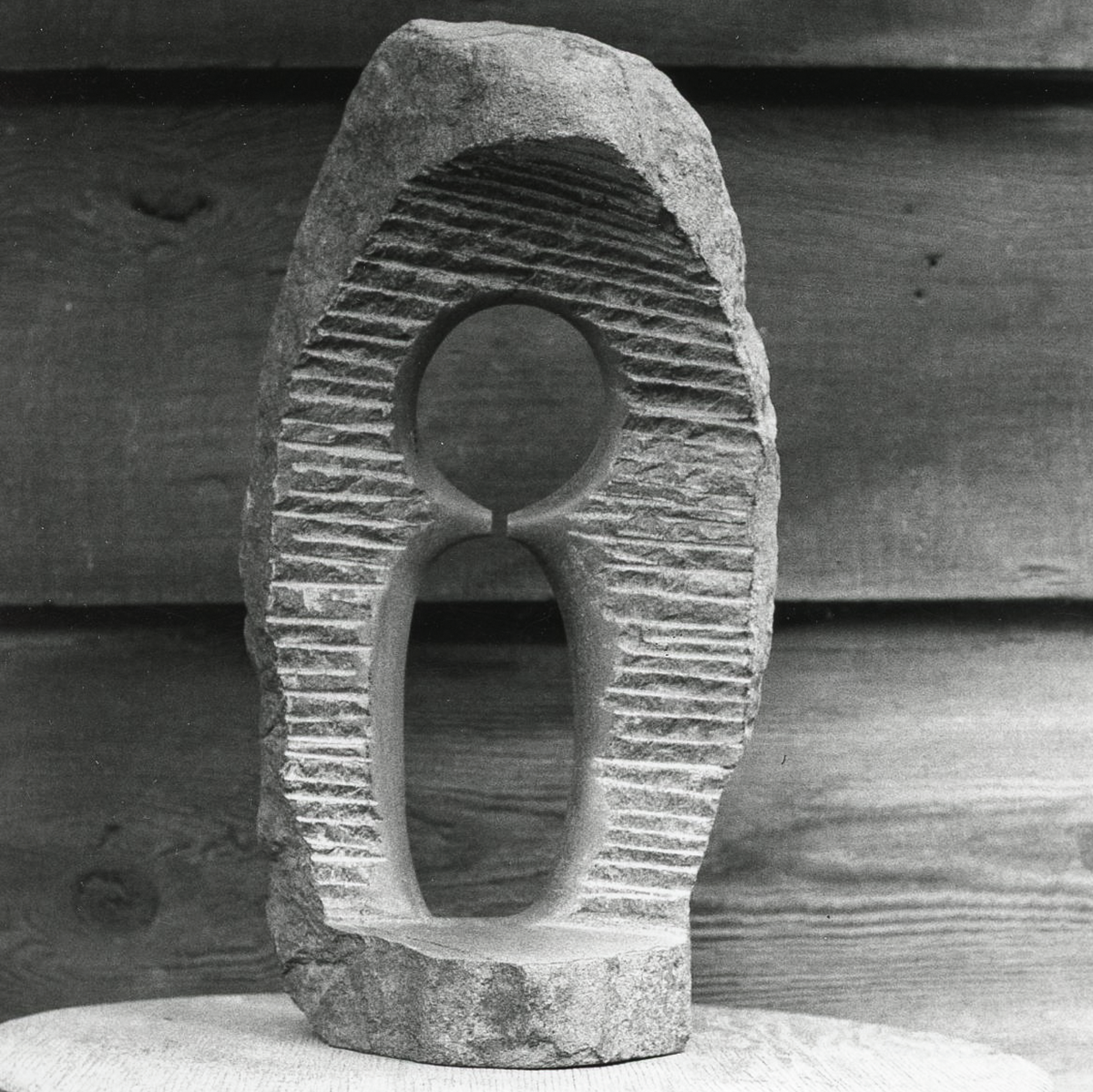 Blunk’s 1995–97 basalt sculpture Man in Stone.