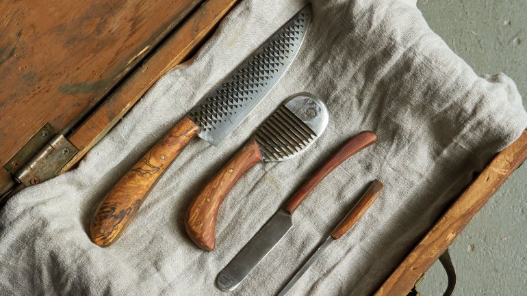 Chelsea Miller chef and cheese knives