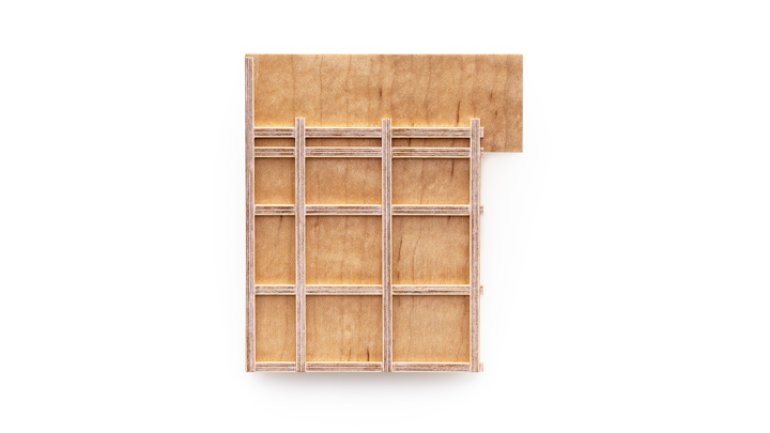 Thomas Gentille, Plywood Maple and Grid, No. 6