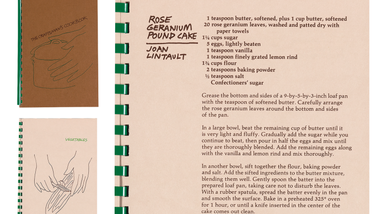 Rose geranium pound cake recipe from an craft cookbook