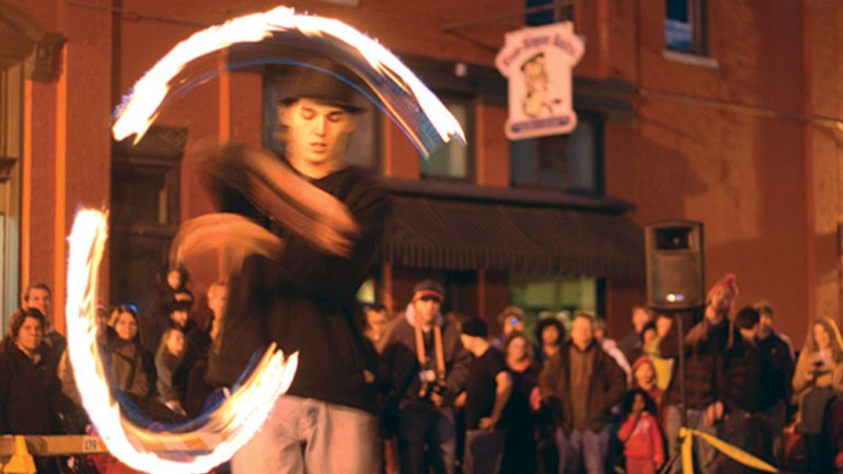 The Fire and Ice Festival in Goshen, Indiana