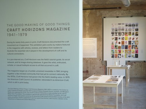 The Good Making of Good Things installation at CCCD January 2017