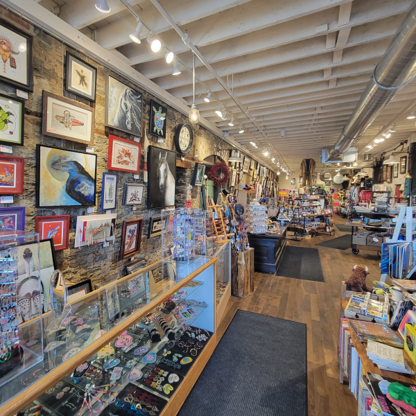 Northland Visions, a Native-owned gallery and retail shop, has been around in one form or another since 1995. “I often shop at Northland Visions in Northeast Minneapolis for thread, sinew, needles, and other beading supplies,” says Dyani White Hawk. Photo by Mike Mosedale.