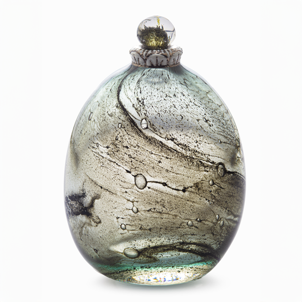 This blown glass bottle by Maurice Marinot is just one glass work from the New Orleans Museum of Art’s collection that will appear in Sand, Ash, Heat. Photo courtesy of the New Orleans Museum of Art.