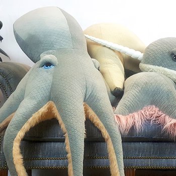Katharine Bowen, Octopus, Starfish, and Whale on Couch