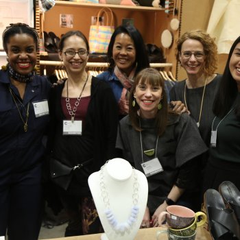 Hip Pop Participants (left to right) Alicia Goodwin, Jeannie Trelles, Jenny Fong, Lisa Valley, Nicole Woerner Kelly, and Beau Sinchai at 2018 American Craft Show in Saint Paul