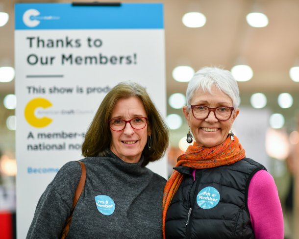 Members at an American Craft Show