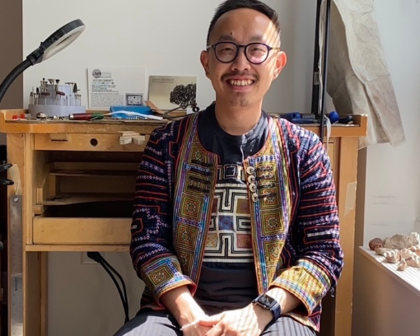 Ger Xiong in his studio. Photo courtesy of the artist.