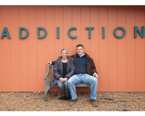 Lori Baum and Aaron Henkelman Addiction Sign
