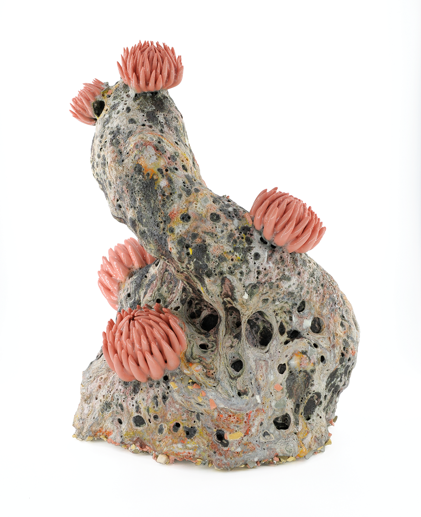 Ceramic sculpture with lava glaze