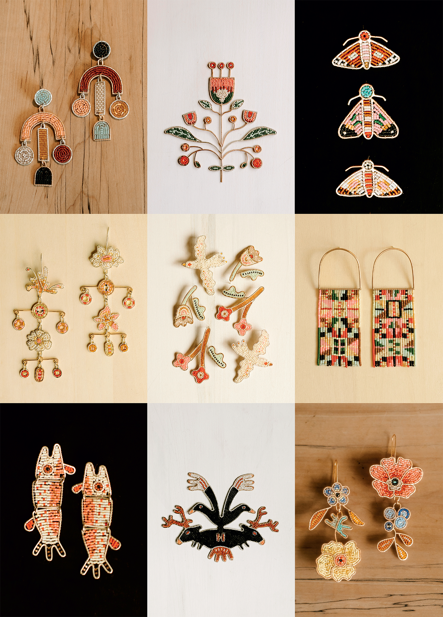 Beadwork art pieces by Rubinski Works