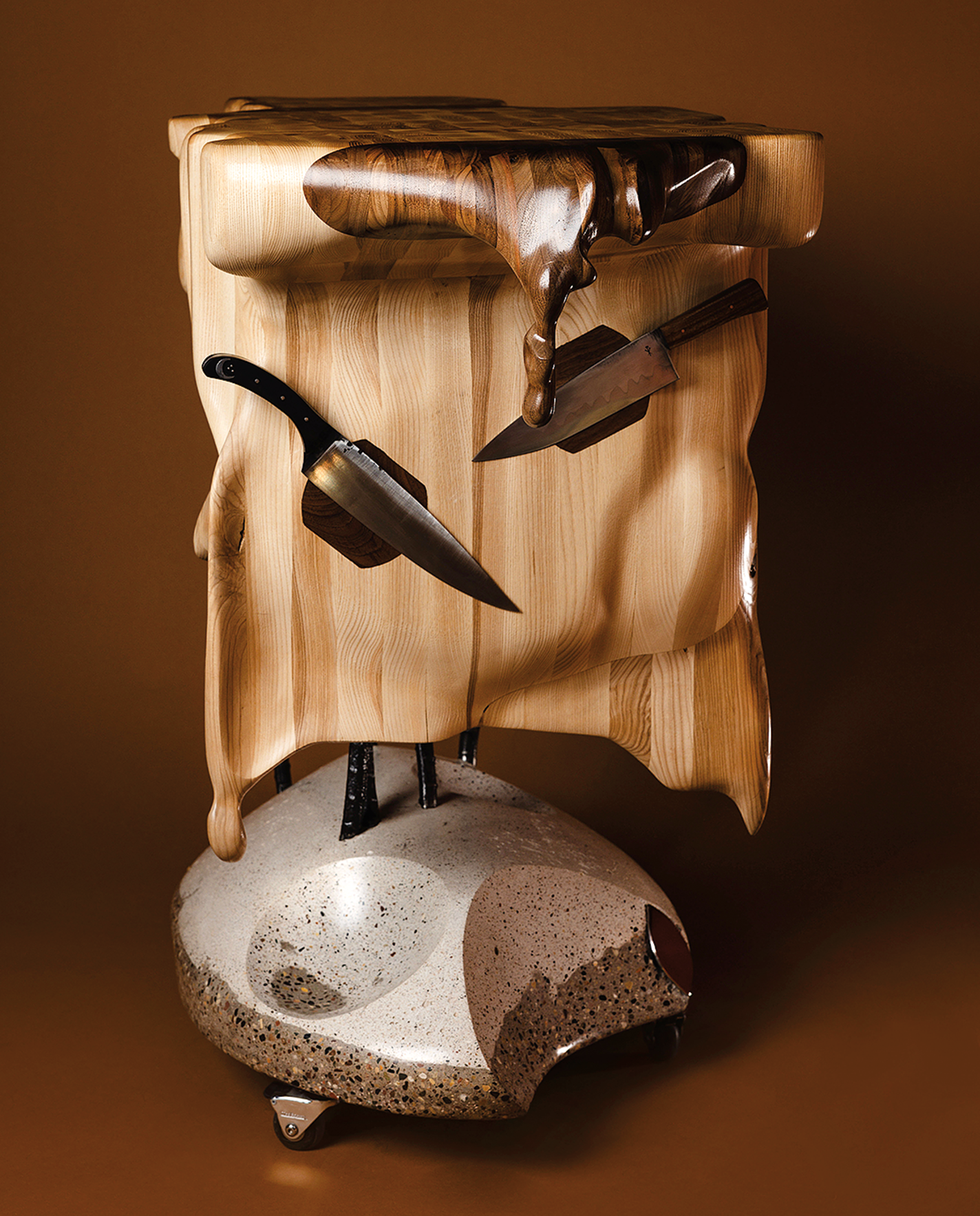 Functional wood sculpture