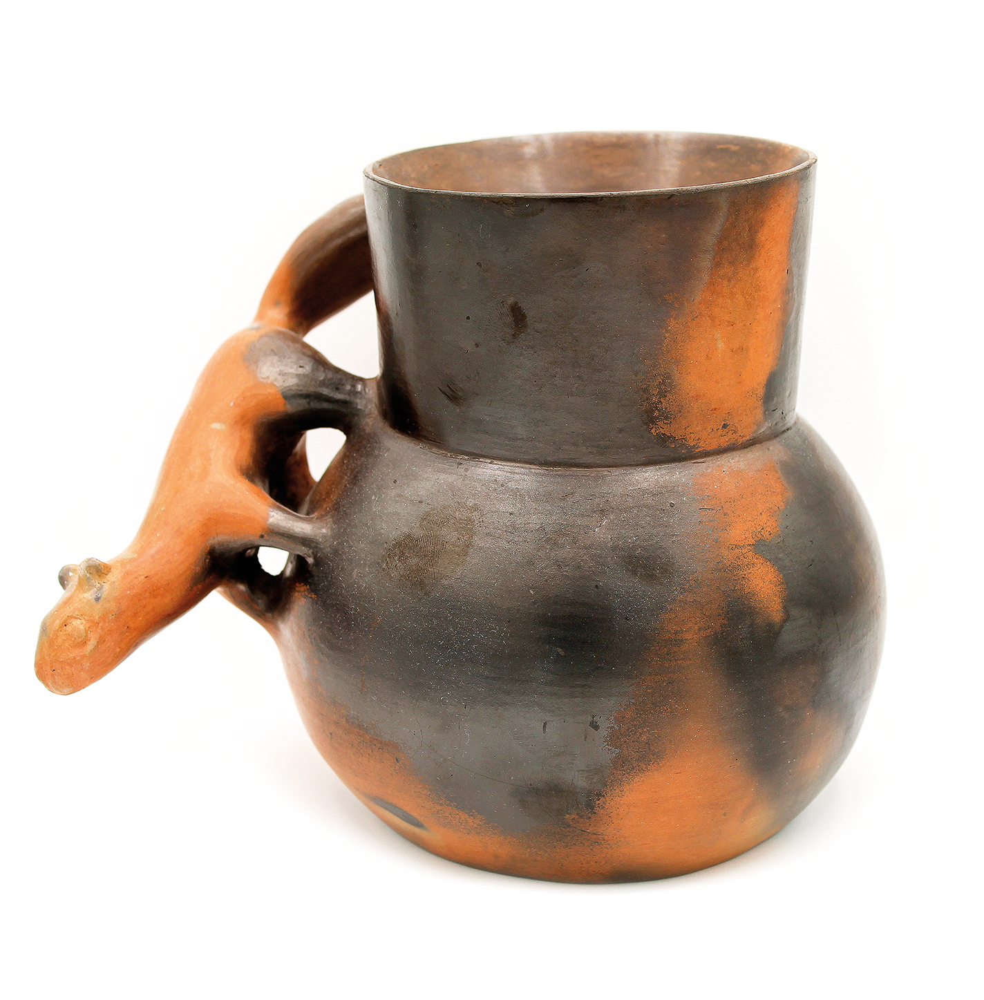 A vase by Harris featuring a squirrel effigy.