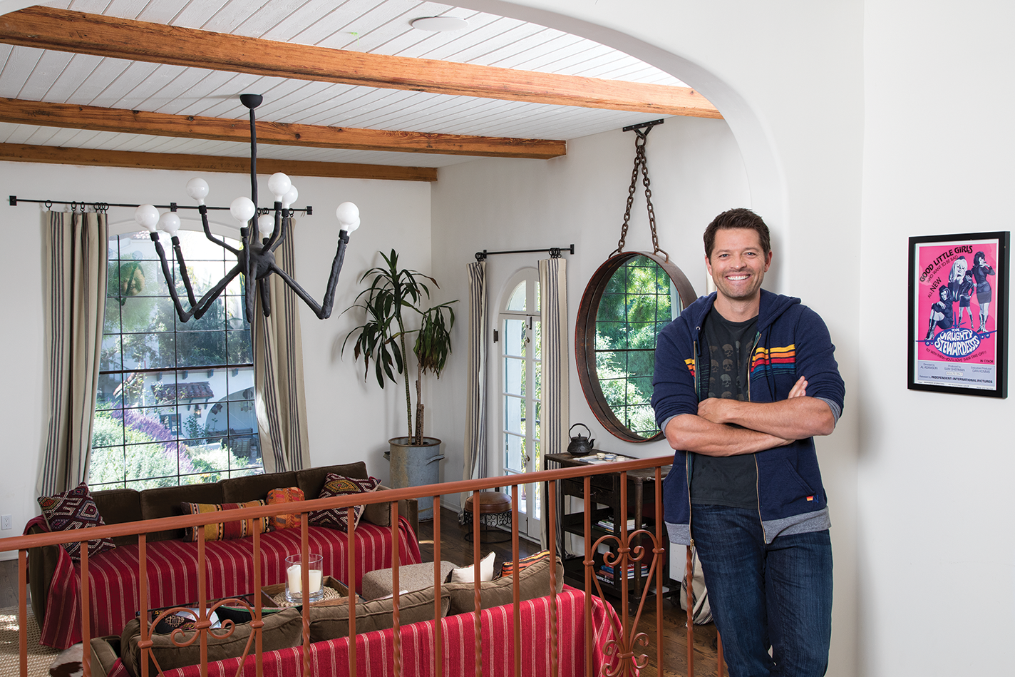 Misha Collins in his living room