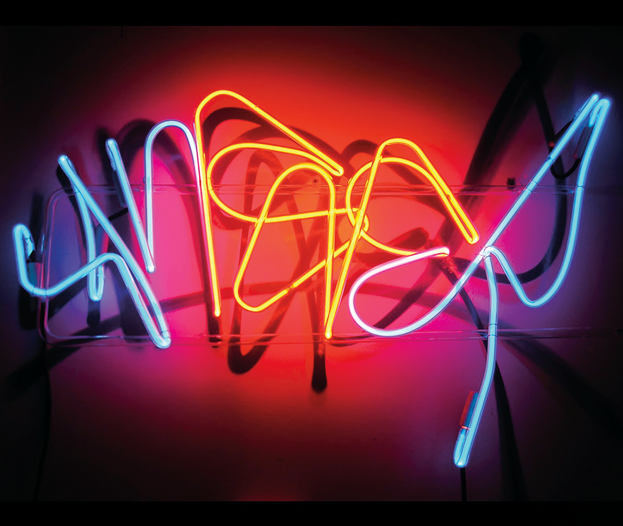 Glowing neon graffiti moniker