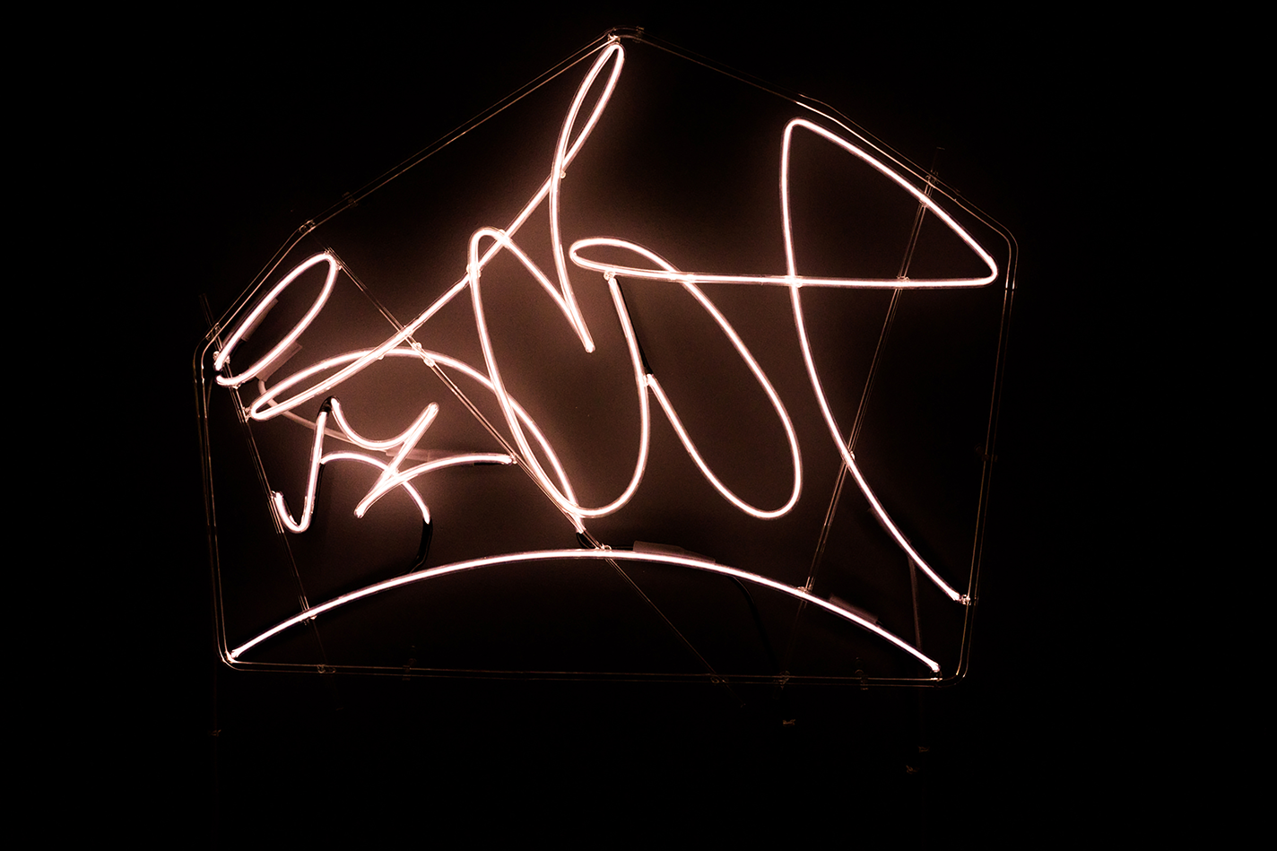 Ornate neon in the style of late-style graffiti