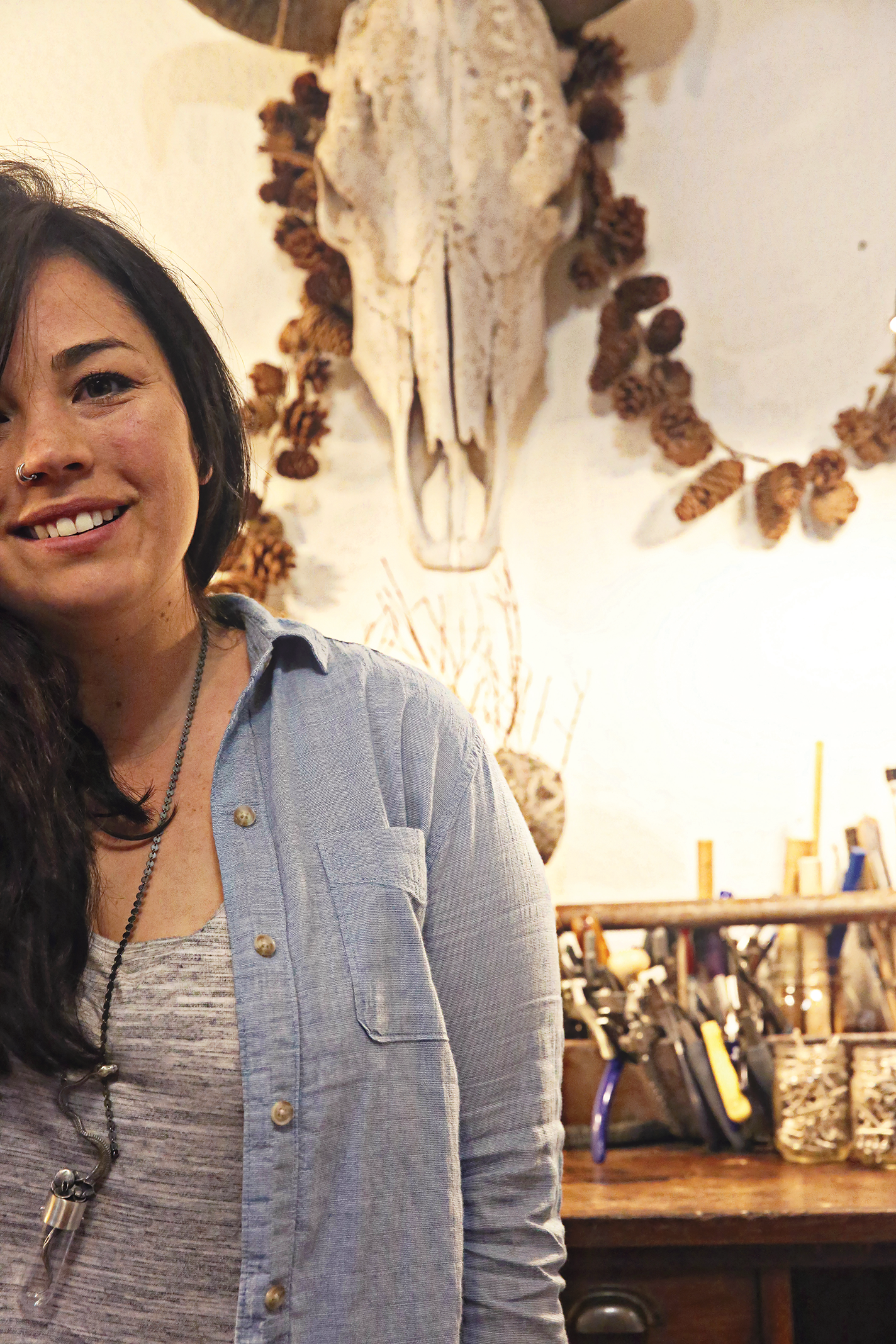 Carin Jones in her studio