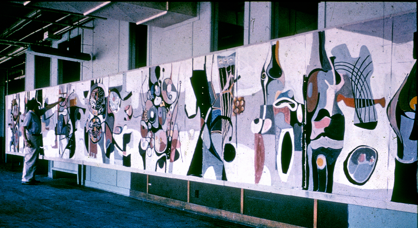 Ceramic wall mural