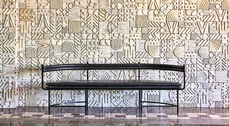 Ceramic pool wall installation