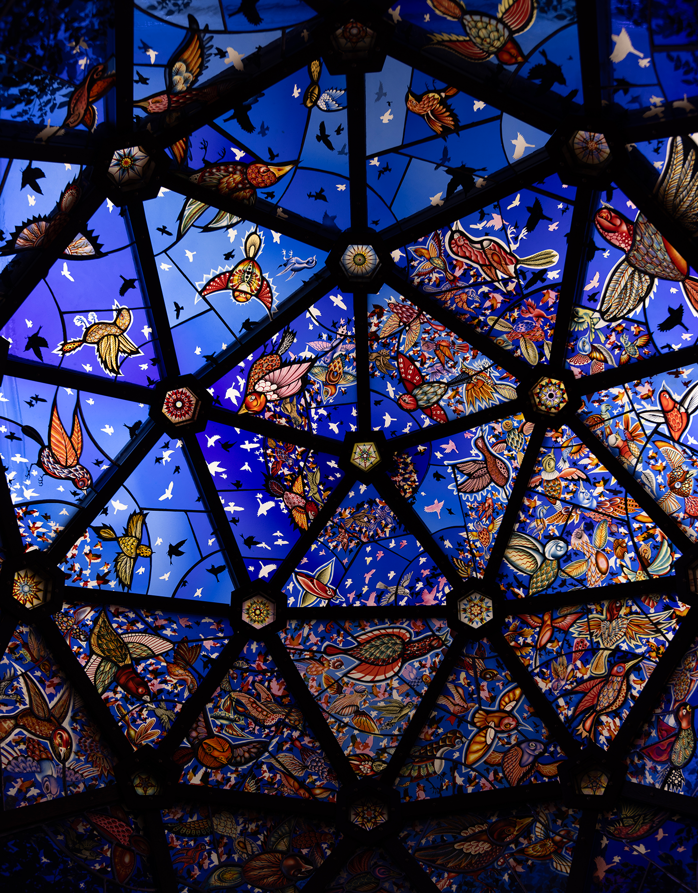 Detail from stained glass installation