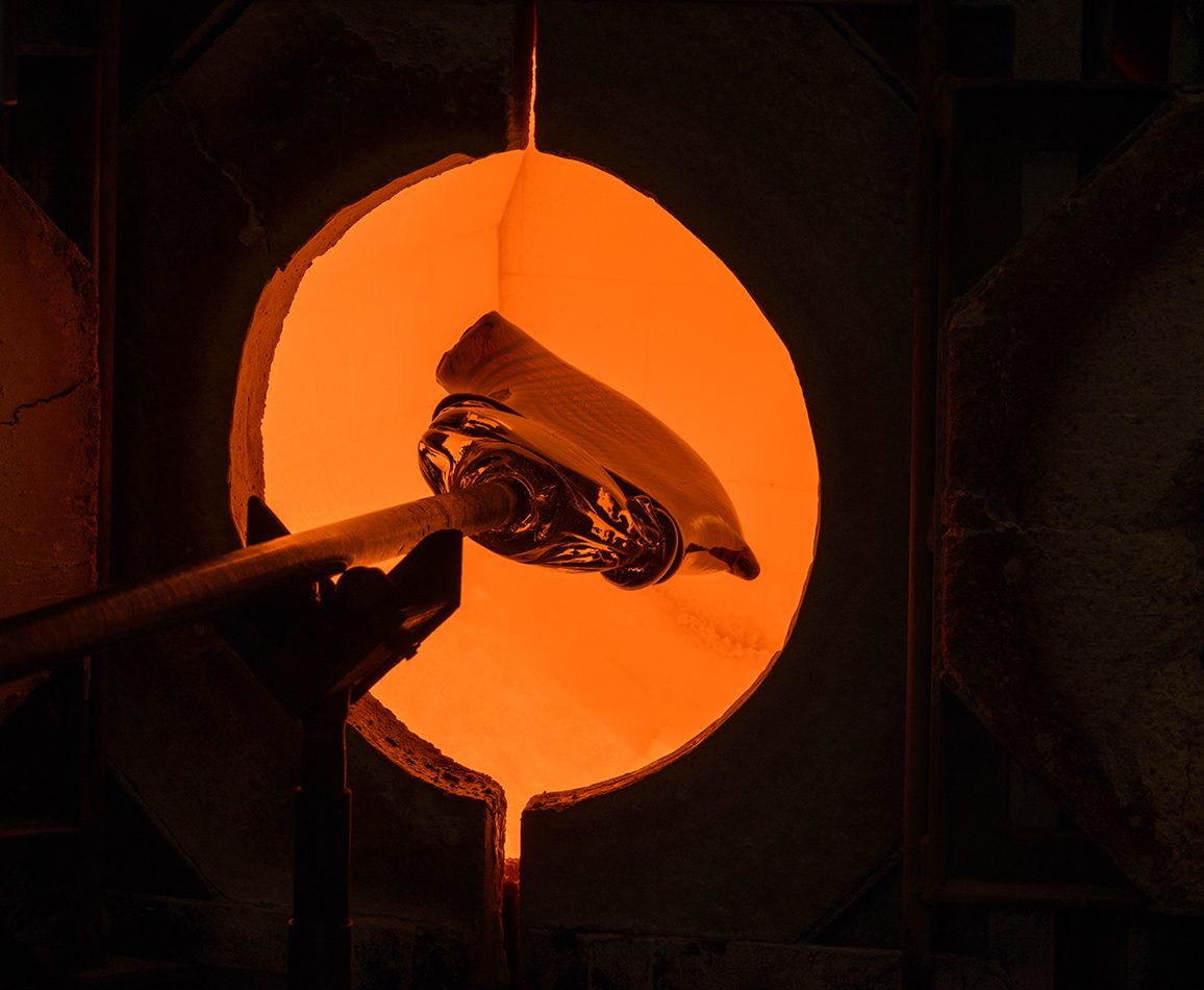 Heating the bear in the reheating chamber.