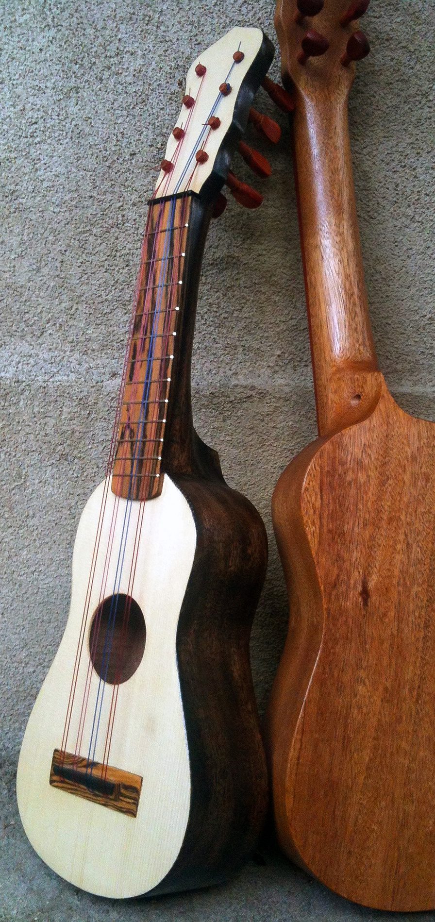 Finished son jarocho string instruments.