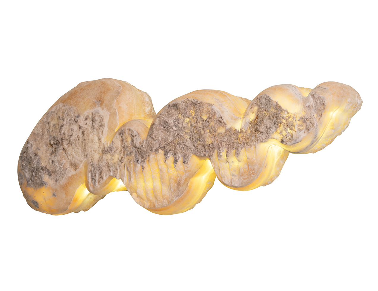 Large sconce carved from Macedonian honey onyx