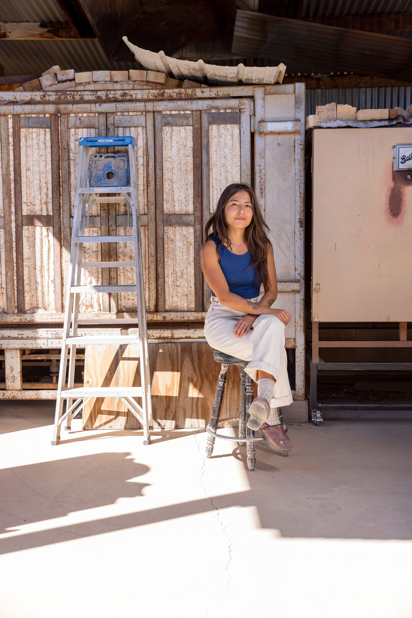 Upshaw at Baca Street Pottery.