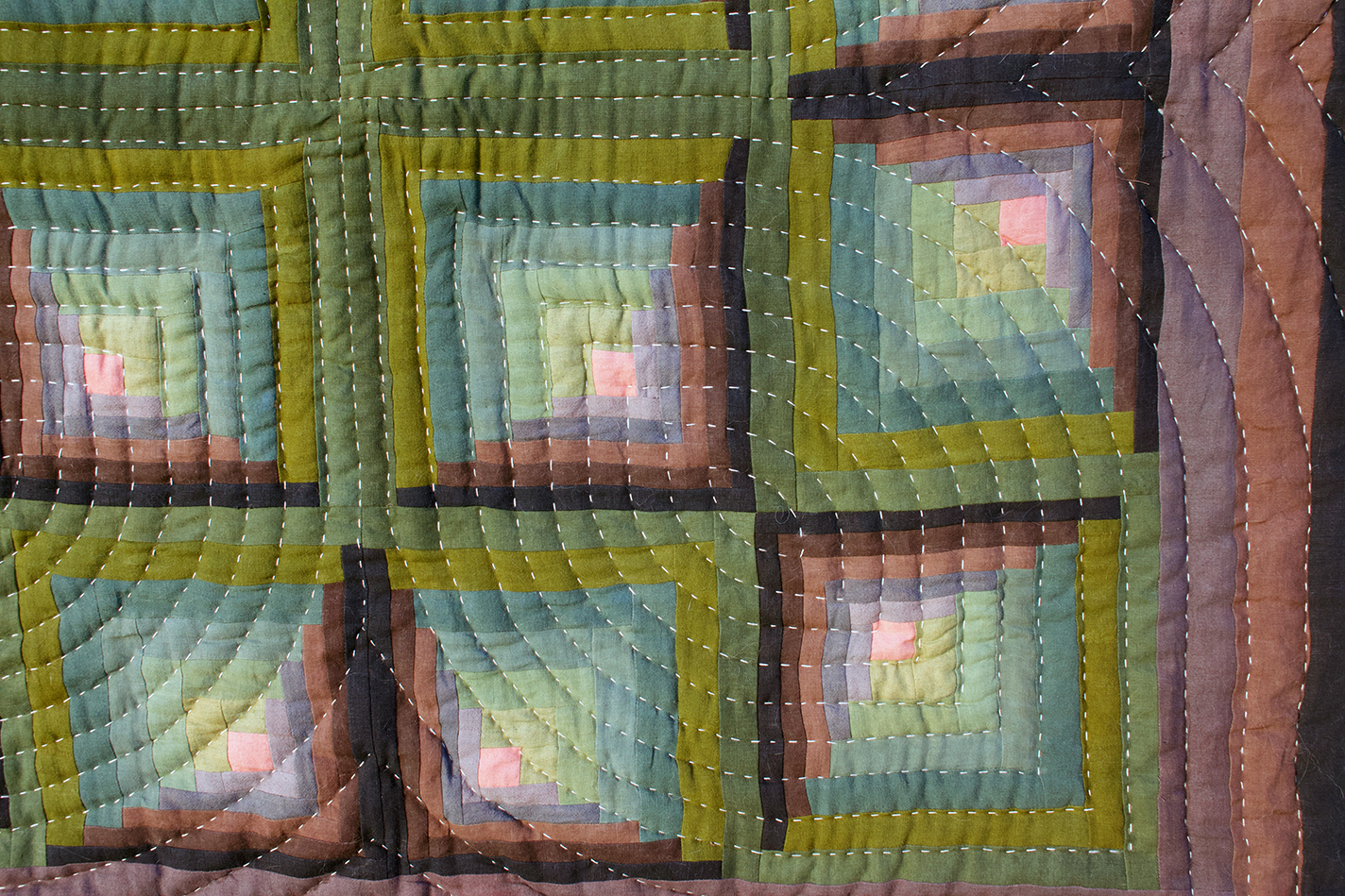 Detail from hand-dyed quilt